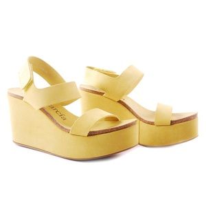 Pedro Garcia citron colored platforms